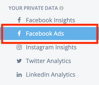 Rival IQ's Facebook Ads analytics feature in the navigation menu.